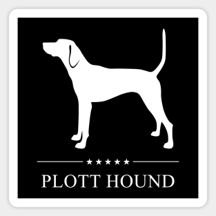 Plott Hound Dog White Silhouette Magnet